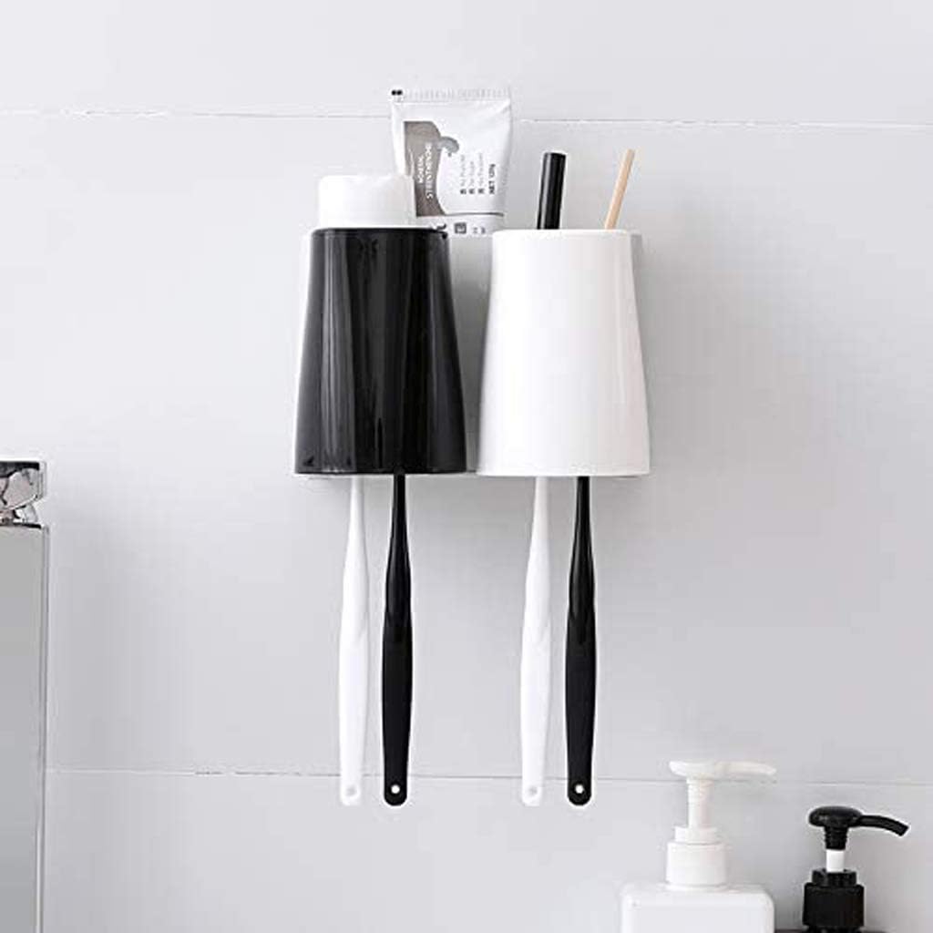 Nordic Household Mouthwash Cup Holder Brushing Cup Holder, Two Piece Wall Mounted Toothbrush Storage Rack