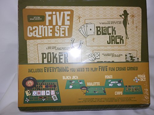 Fun Packed! Five Game Set - Black Jack, Roulette, Poker, Craps and Poker Dice. Up The ANTE VEGAS STYLE!