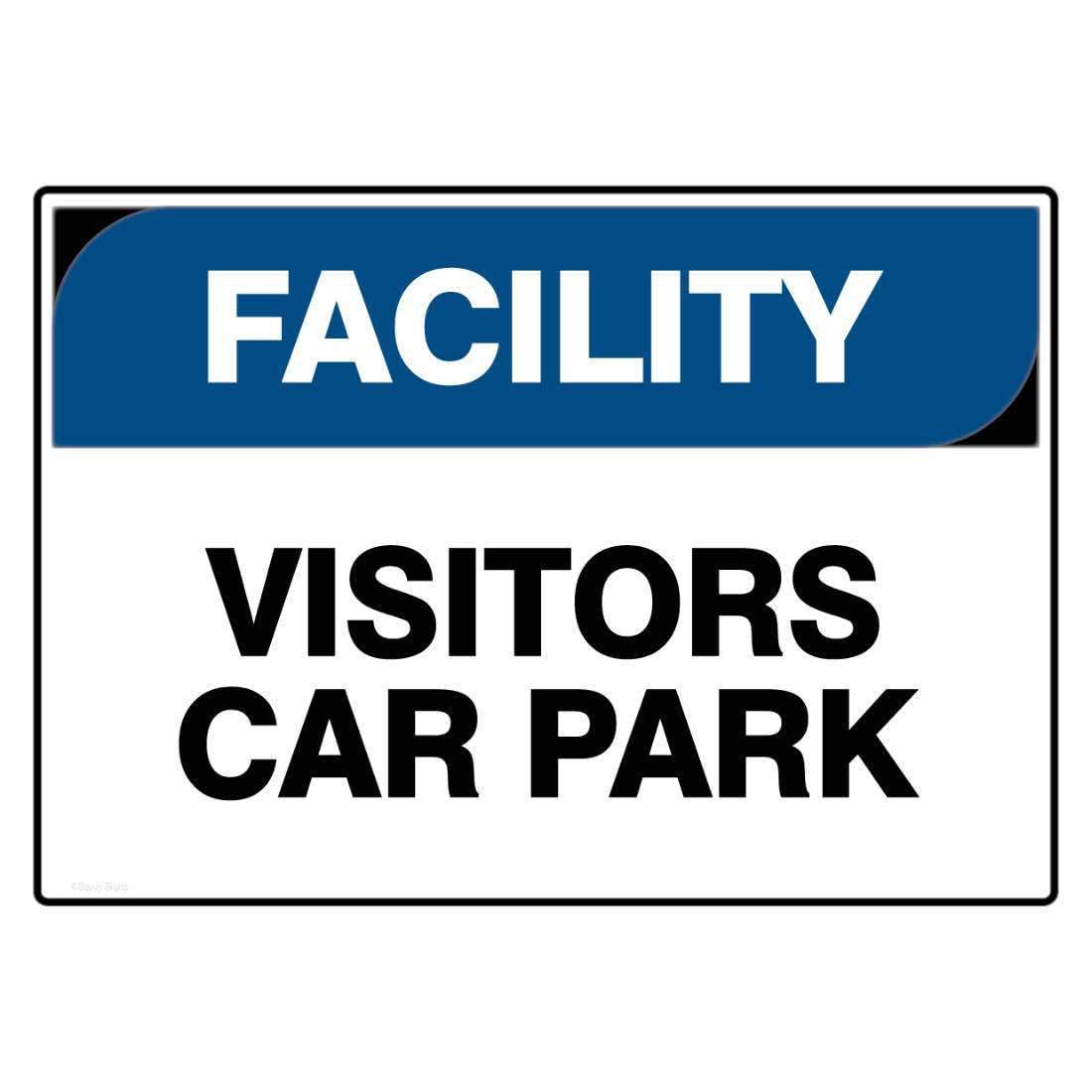 Visitors Car Park Sign Metal Tin Sign 8 x 12 inch for Industrial & Commercial