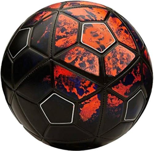 Image of World Cup 2022 Hand Stitched Football Size 5 (Black and red C7)
