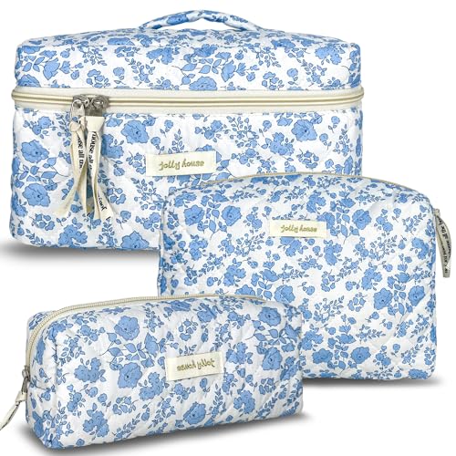 TOPALL Trousse de Toilette Matelassée XL Motif Floral