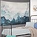 Summor Tapestry Blue Mountains Silhouette Watercolor Surface Gift Wrap Scrapbooking Hanging Tapestries 60 X 80 Inch Wall Hanging Decor for Bedroom Livingroom Dorm