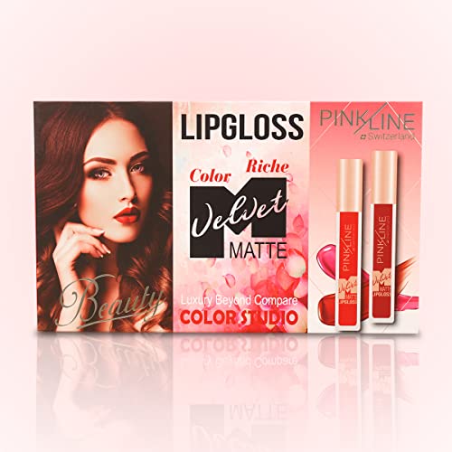 Image of PinkLine Classic Waterproof Long Lasting Smooth Soft Reach Colors Full Lips Gloss For Women Gift (Pack of 12) (Set B)