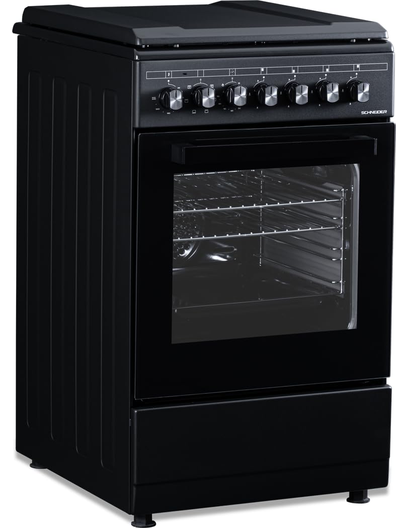 Schneider SCCG54C-BM - Cuisinière gaz Black mat