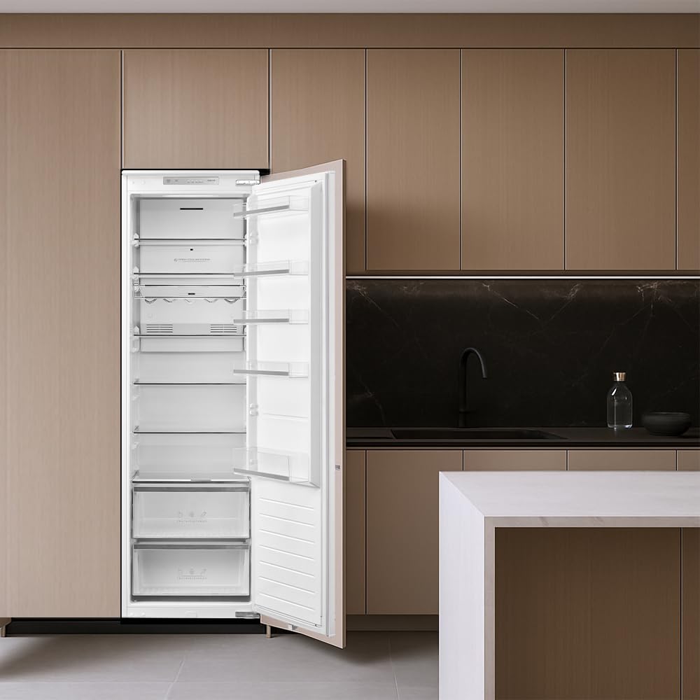 Hyundai Frigorífico Refrigerador Blanco, 1 Puerta HFRI17754ND00, Capacidad 304 Litros, No Frost, Multi Air Flow, Bajo Nivel Sonoro, Puerta Reversible, Clasificación Energética D