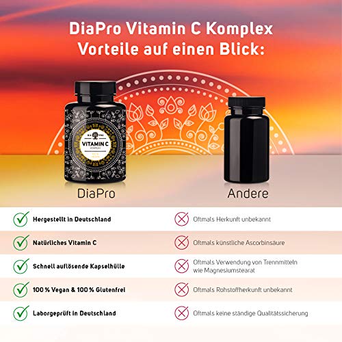 Acerola Kapseln DiaPro – Natürliches Vitamin C Komplex 420 mg