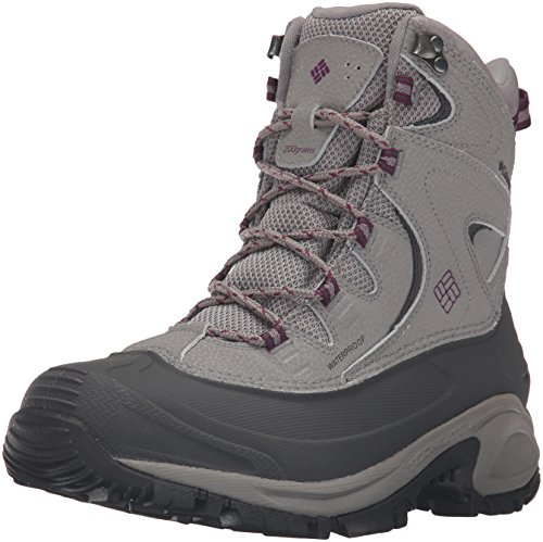 Columbia Women's Bugaboot Ii Snow Boot, Light Grey, Dark Raspberry, 5 B US