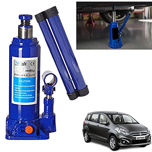 autokaar Heavy Duty CAR Jack Hydraulic Bottle Jack 3 TON Capacity RED