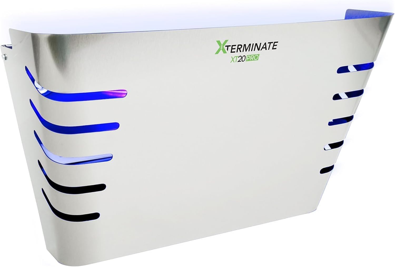 Xterminate LED Wall Mounted Sticky Fly Trap Killer Glueboard Unit Electric 6W, Stainless Steel, Glue Board Capturing Flies, Mosquitoes, Moths, Flying Insects, Restaurants, Kitchens, Schools, Cafes