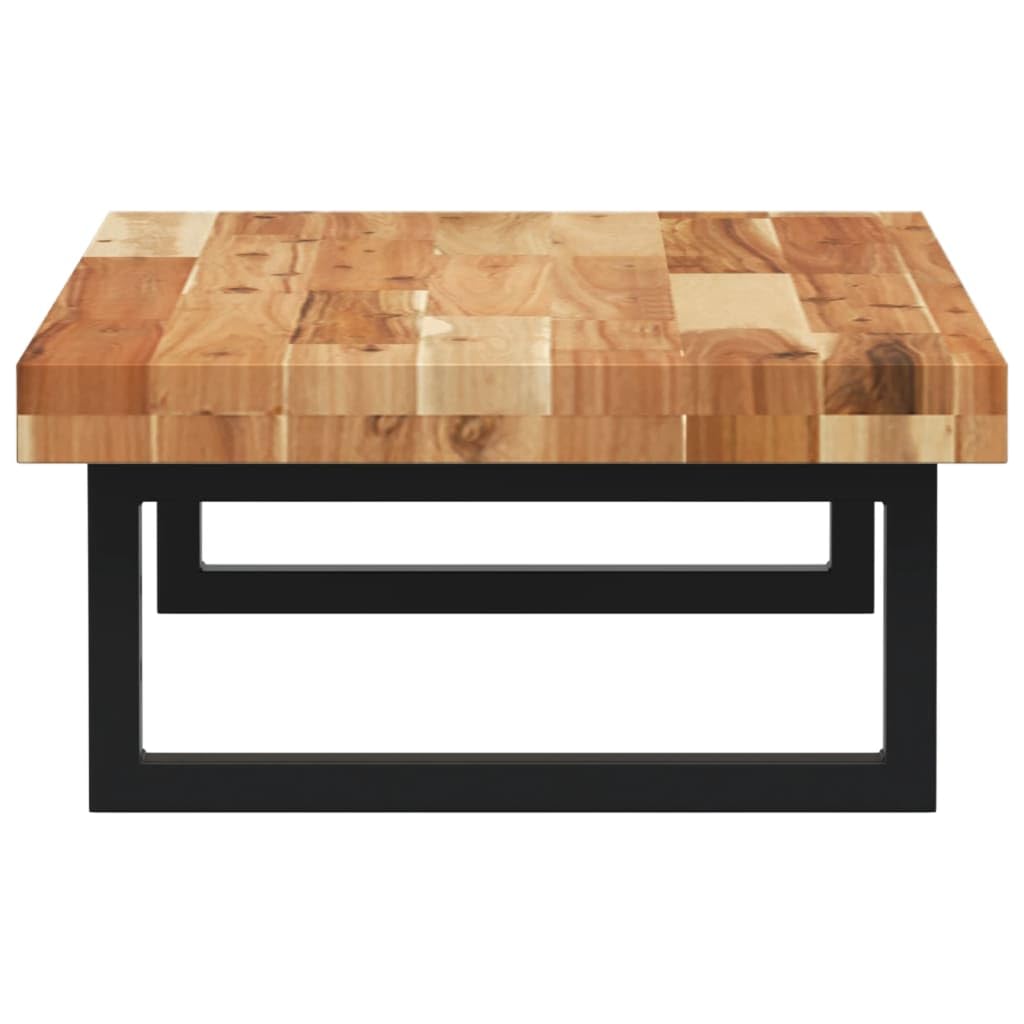 Estantería para lavabo de pared de acero y madera de acacia, 100 x 40 cm, soportes rectangulares negros, ahorra espacio, para lavabo con armario, soporta hasta 100 kg, muebles de baño