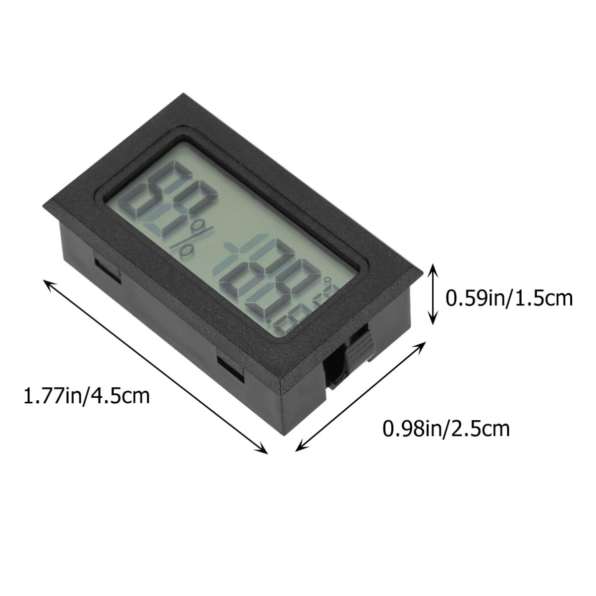 BESPORTBLE 3 Set Igrometri per Terrari Igroscopio Digitale Sonda Mini Digitale LCD Esterno Igroscopio Digitale Monitor 5 Pz * 3