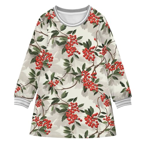 Fresh Rowanberry Fruit Silver Baby Girls Halloween Dresses Stylish Little Kids Playwear 2T