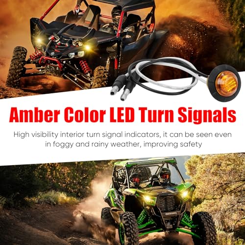 Image of Pre-wired UTV Turn Signal Kit, Universal ATV Street Legal Kit with Horn /Hazard /Blinker Rocker Switch, Plug-and-play Design, Compatible with Polaris RZR /Ranger, Honda Pioneer /Talon, SXS, CFMOTO