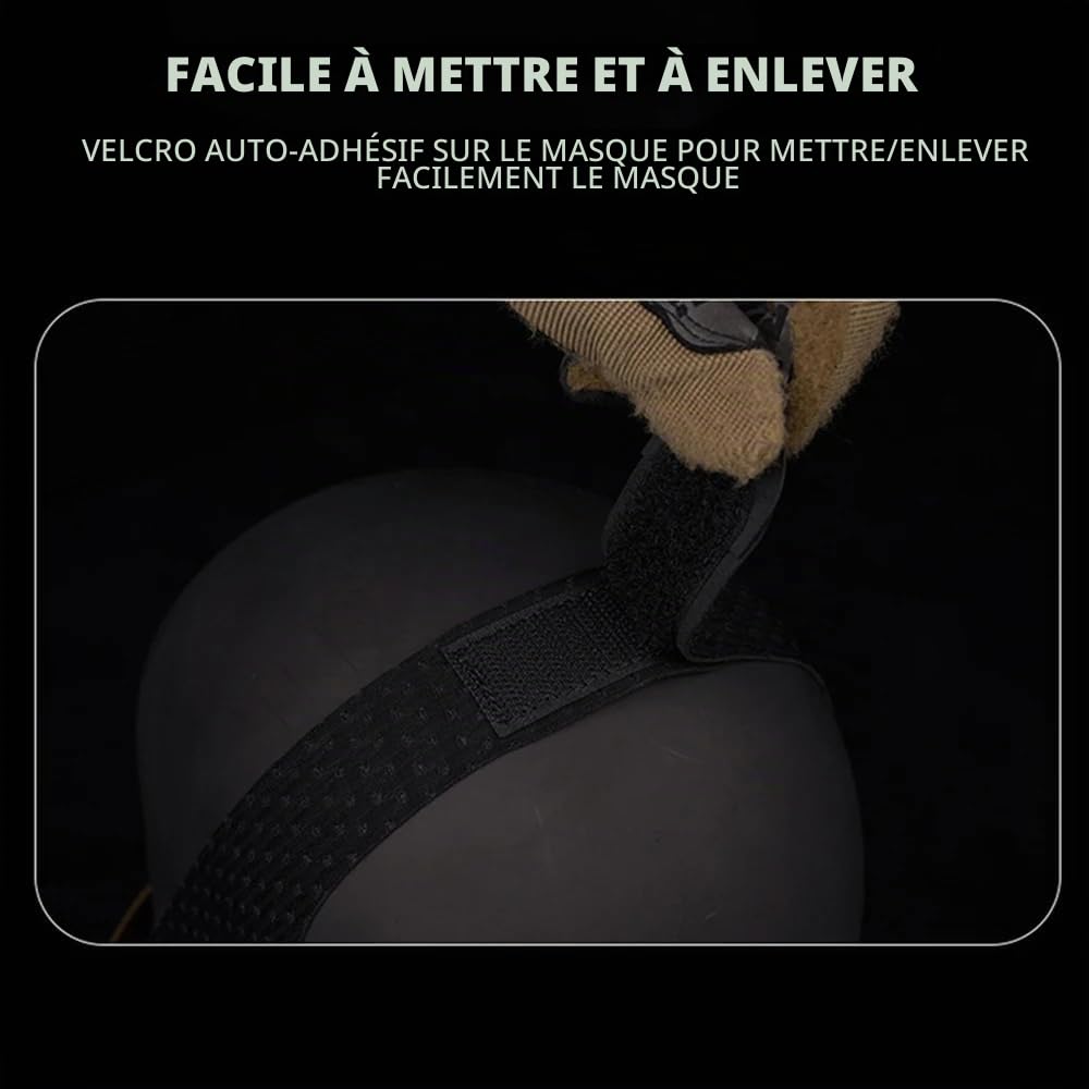 Peminkoo Masque Tactique Demi-Visage Paintball Airsoft Protection Scorpion Masque intérieur en Silicone Respirant Cosplay Masques