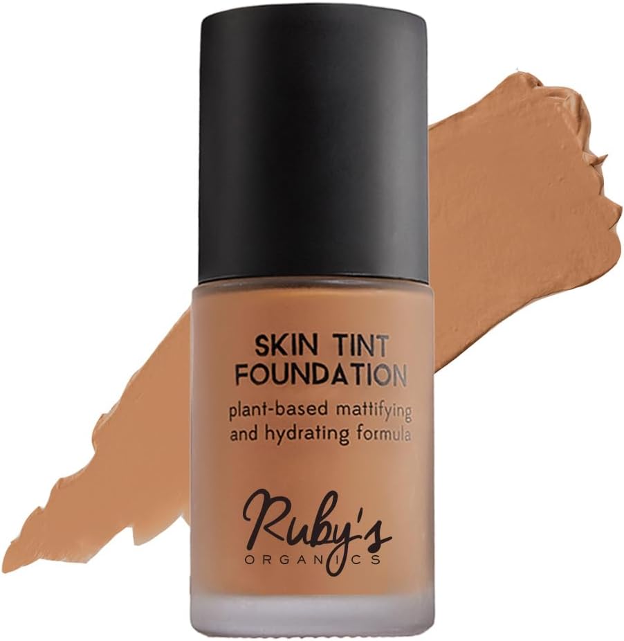 RUBY's ORGANICS Liquid Foundation for Face Makeup-Waterproof, Full Coverage Blendable, Long Lasting, Matte Finish and Poreless, Normal to Oily Skin, Vegan, Paraben and Silicon-Free, Shade D 03, 30 Ml