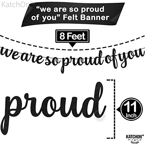 Image of KatchOn, Felt We are So Proud of You Banner - 8 Feet, No DIY | Congratulations Banner 2026, 2026 Graduation Decorations | We are So Proud of You Sign for Air Force Decorations for Party
