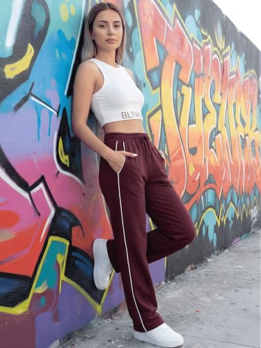Image of BLINKIN Women's Ankle Length Relaxed Fit All Weather Soft Fabric Jogger | Track Pant for Woman (TRACK-339)