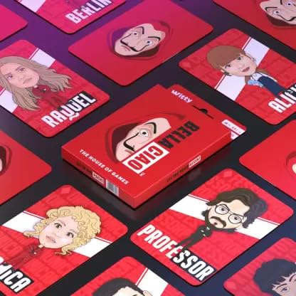 Bella Ciao Card Game (Multi Games) Inspired by Money Heist | Memory Game | Premium Card Games (Pack of 1)