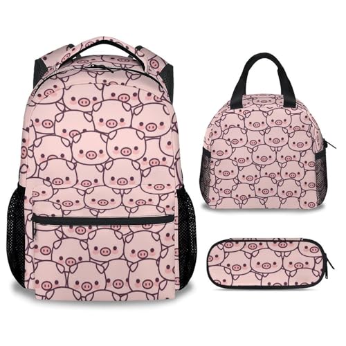 AIOMXZZ Mochila Pig para presentes, mochila fofa de porco de 40,6 cm, durável, leve, grande capacidade, mochila de animais engraçados, Estilo-1-2, Mochila