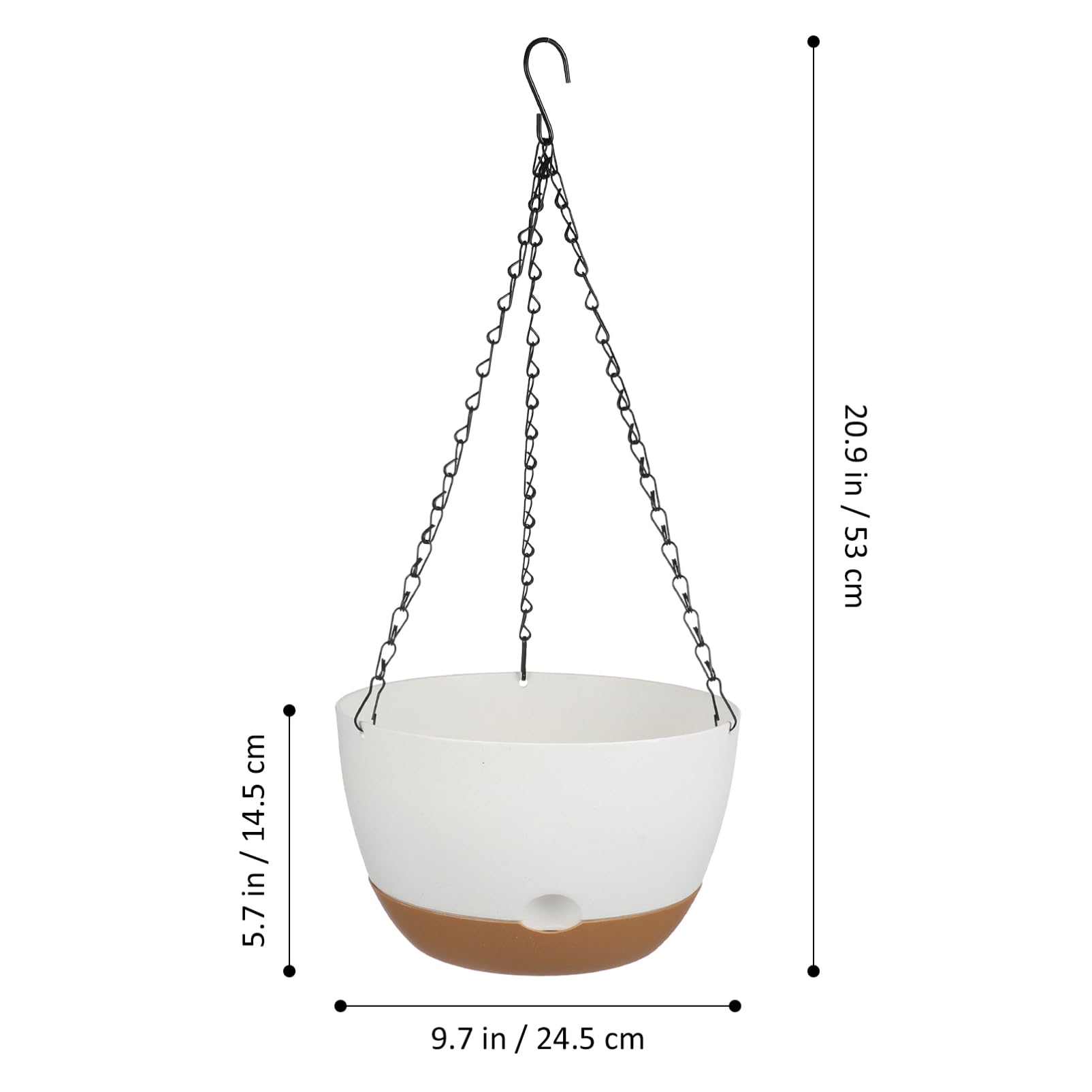 YARNOW Paquet De 2 Pots À Arrosage Automatique pour Plantes D'intérieur Jardinières De 9. 6 Pouces avec Drainage Cintre pour Plantes D'intérieur ()