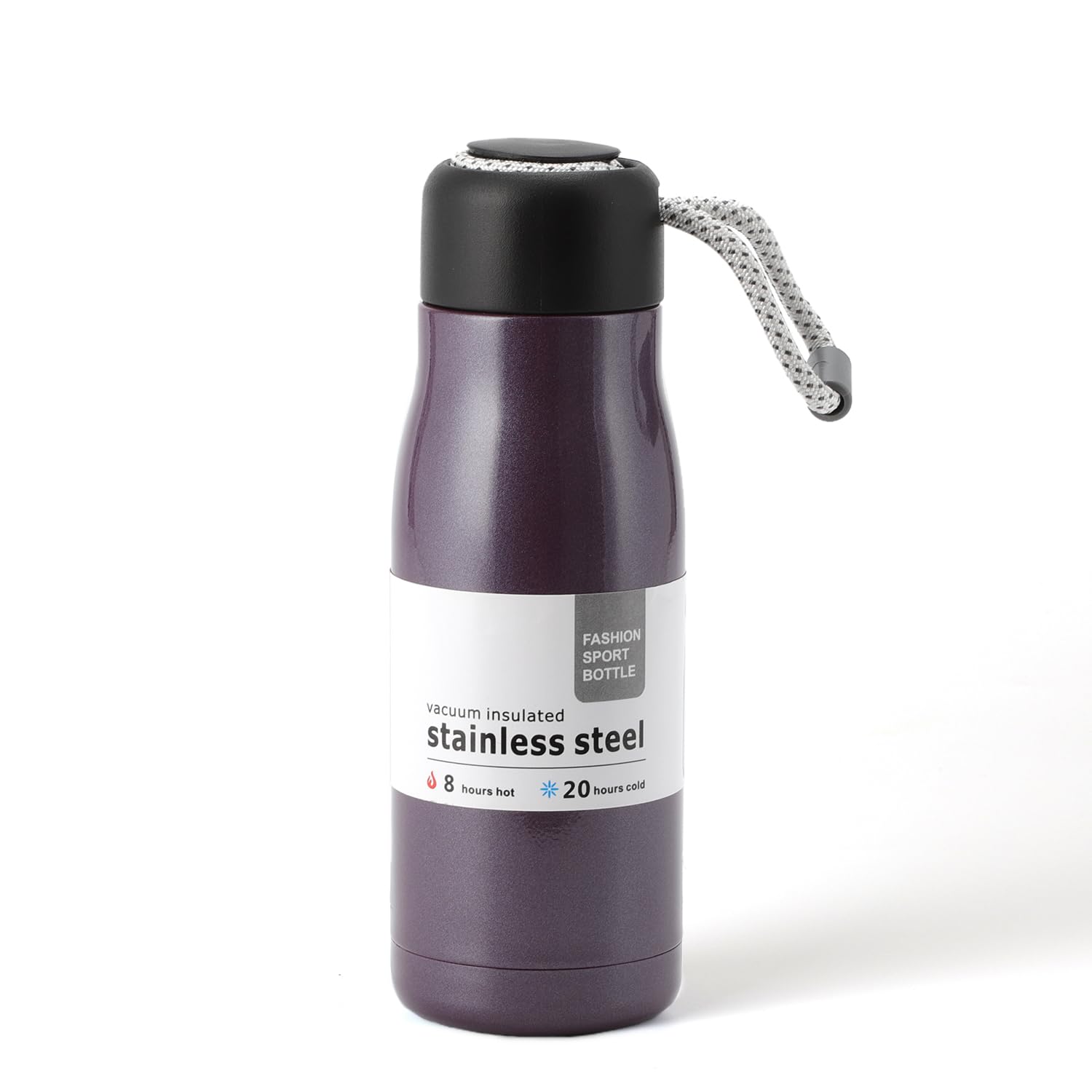 Small Water Bottle 12 oz, Dusgut Insulated Water Bottle,Stainless Steel,Wide Mouth Portable Lid