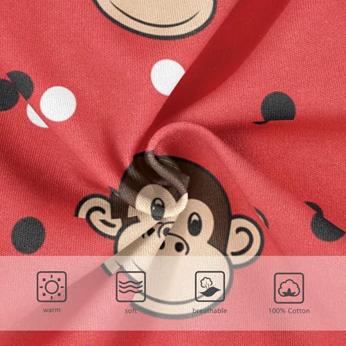 Monkey Faces Red Polka Dot Toddler Boy's Underwear 2T 202c11623
