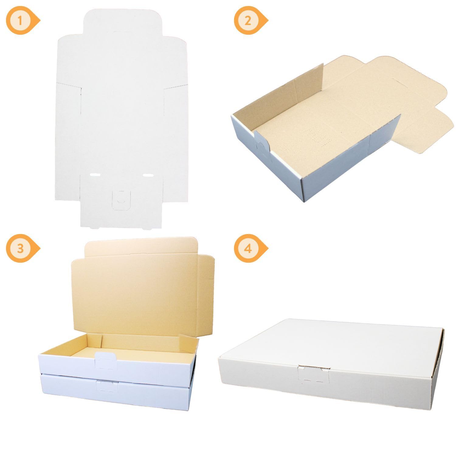 dimapax MB3 - Maxibriefkarton 240 x 160 x 50 mm | Weiss | 200 Stück Warensendung | Briefkarton | Karton | Kartonage | Versandkarton