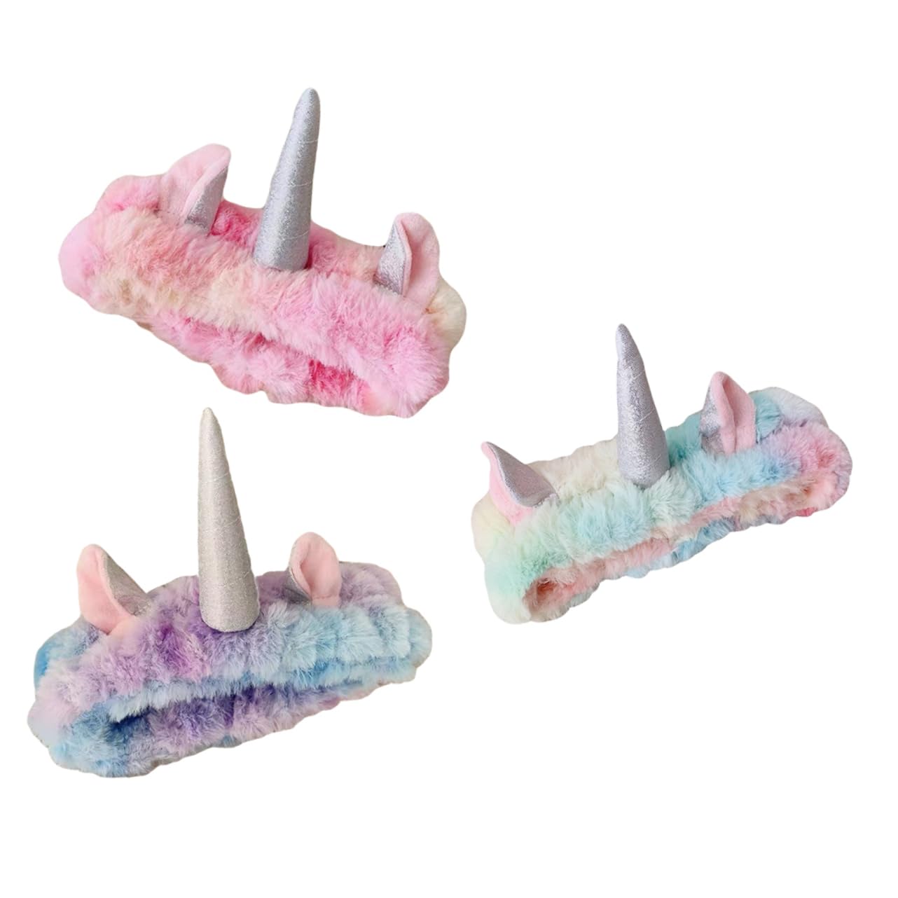 COLLBATH 9 Pz fascia per unicorno bandane ghetta per il collo da donna fasce per animali scrunchies hair band Fasce per per il lavaggio del viso fasce per la testa vello di corallo