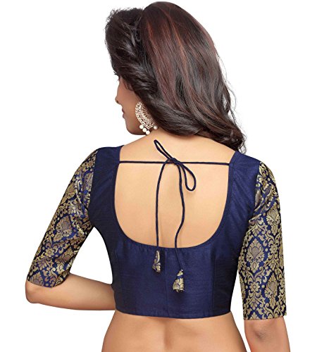 Image of Studio Shringaar Women's Brocade Sleeves Saree Blouse