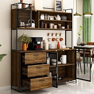 Ecacadmodernwoodsideboardbuffetstoragecabinetwithhutch3metalmeshdoors3drawersshelveskitchenpantrycupboardconsoletableforlivingroomdiningroombrown Urban Country Home Decor Ecacad modern wood sideboard buffet storage cabinet with hutch 3 metal mesh doors 3 drawers shelves kitchen pantry cupboard console table for living room dining room brown urban country home decor