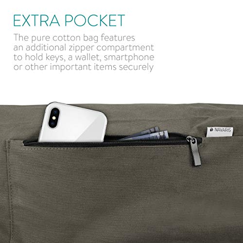 Navaris-XXL-Yoga-Mat-Bag-Cotton-Yoga-Bag-with-Zipper-Pocket-and-Closure-283-x-114-inches-72-x-29cm-Extra-Large-Tote-Bag