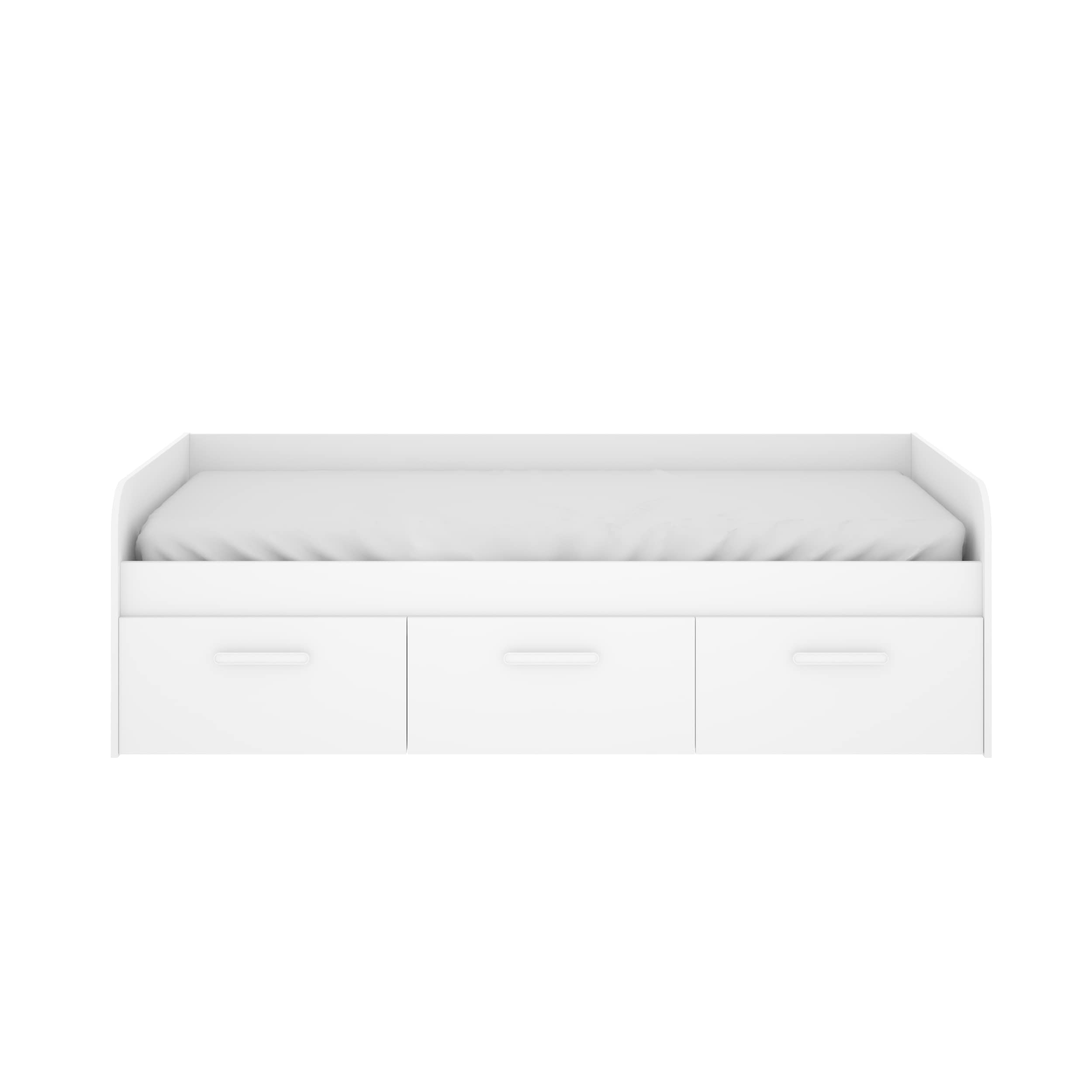 DEKIT GRUPO RIMOBEL MEK - Cama nido con tres cajones de almacenaje - Blanco - 60x195x97 cm