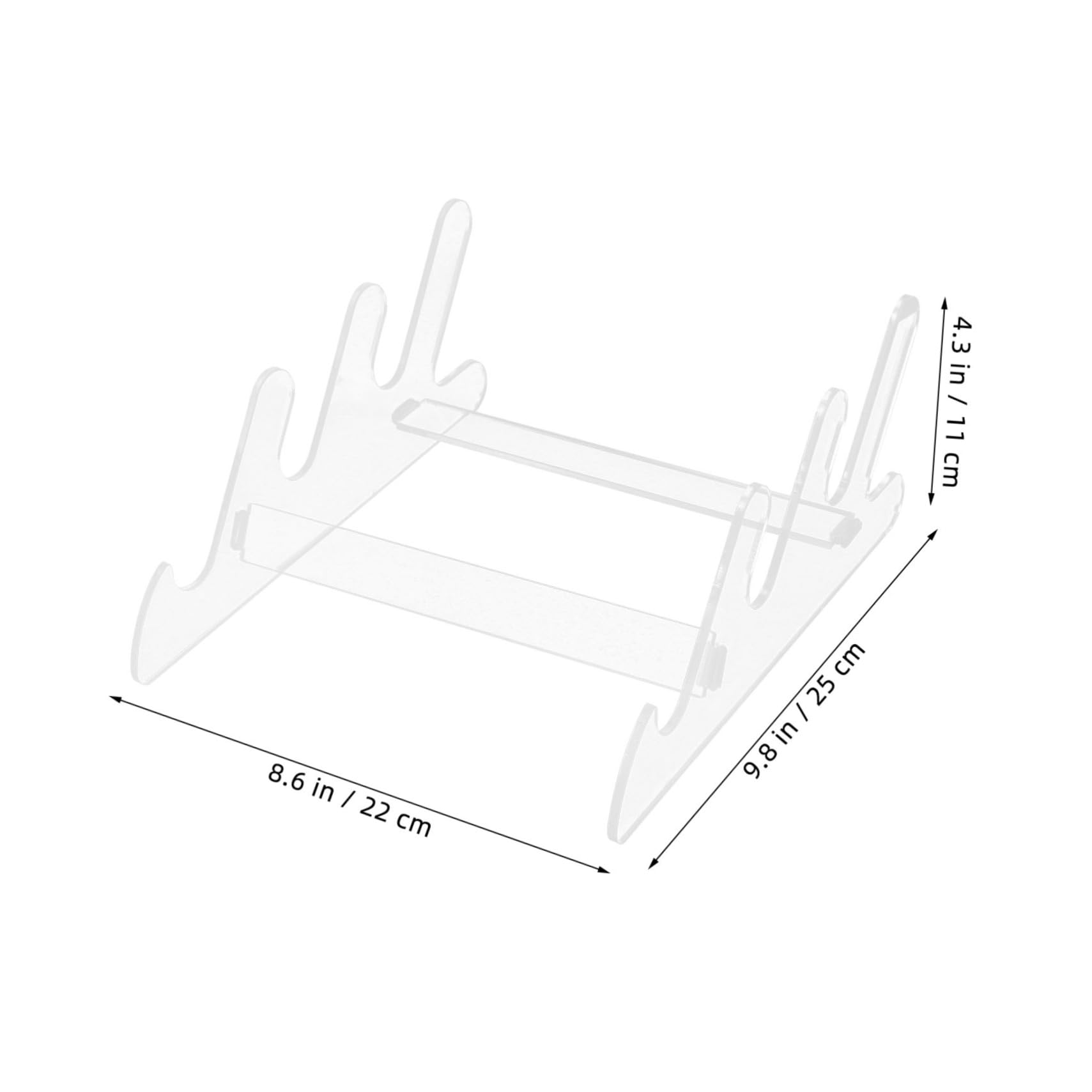 DIYEAH Acrylic Keyboard Stand Tilted Portable Rack for Pc White Display Holder for Mechanical Keyboards