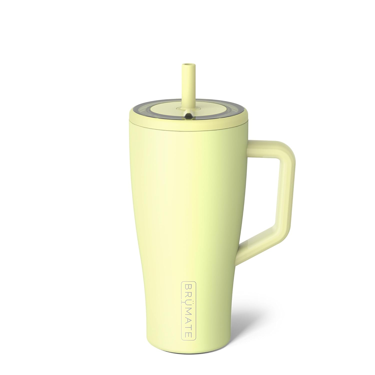 BruMate Era 30 oz Tumbler with Handle and Straw | 100% Leakproof Insulated Tumbler with Lid and Flexible SoftSip Straw | Made of Stainless Steel | Cup Holder Friendly Base | 30oz (Prickly Pear)