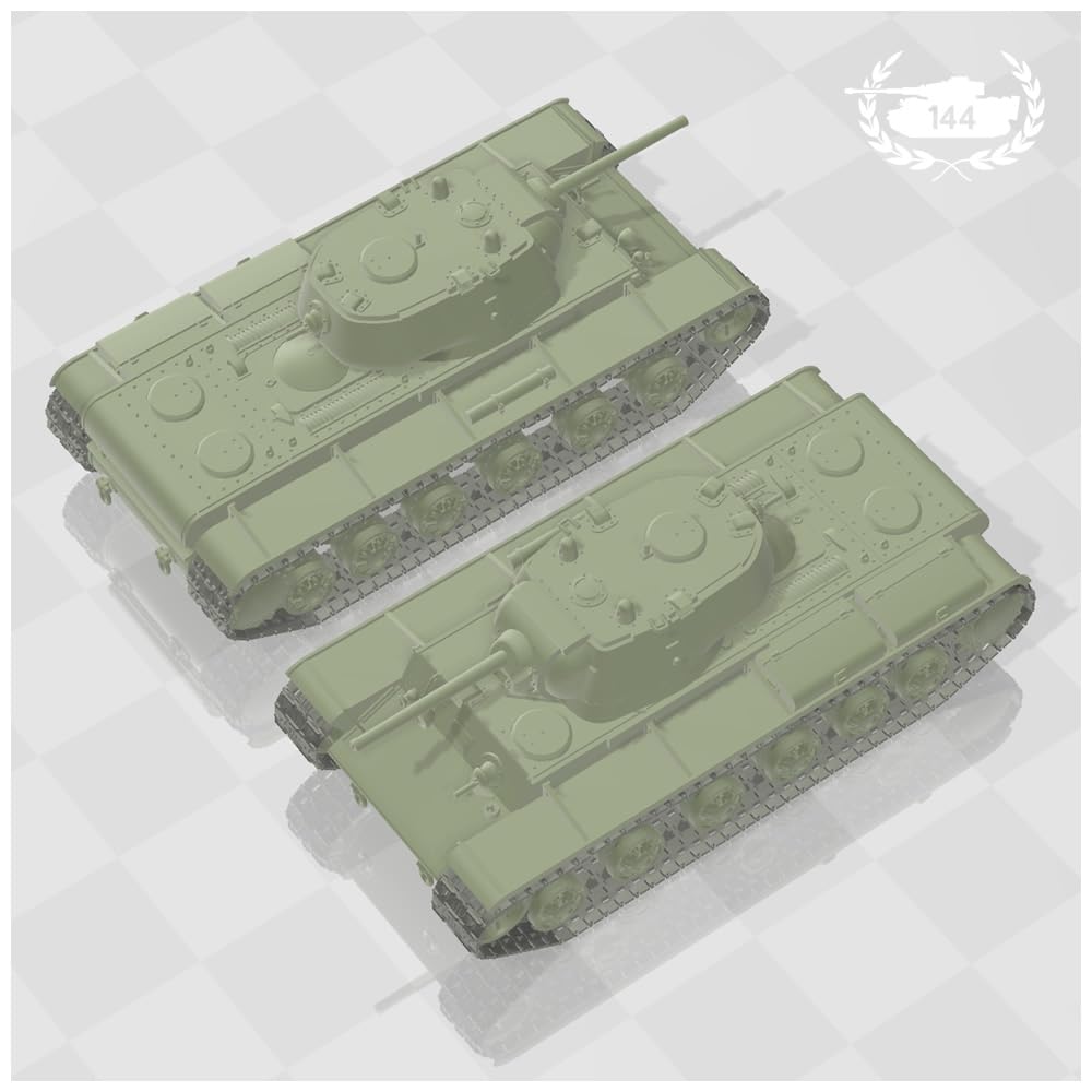 Amazon | 【1/144 TANK】【赤】【E】ソ連 KV-1 CAST 重戦車 鋳造砲塔