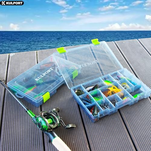 Cajas de Pesca KULPORT Plástico Organizador con Divisores Removibles, Bandeja 3600, Pack de 4 Cajas Grises miniatura 6