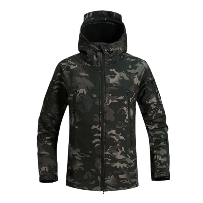 Veste de randonnée imperméable coupe-vent homme légère respirante noir S