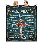 BOOPBEEP Mom Blanket Christian Birthday Gifts for Mom from Daughter Son Inspirational Religious Gift