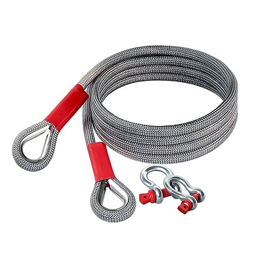 Cinghia Traino 5 Tonnellate - 5 Metri Con Ganci Sicurezza Acciaio | Strisce Riflettenti | Emergenza Veicoli - Foto 5