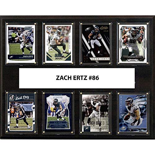 C&I Collectables NFL Philadelphia Eagles Men's Zack Ertz 8-Card Plaque, Brown