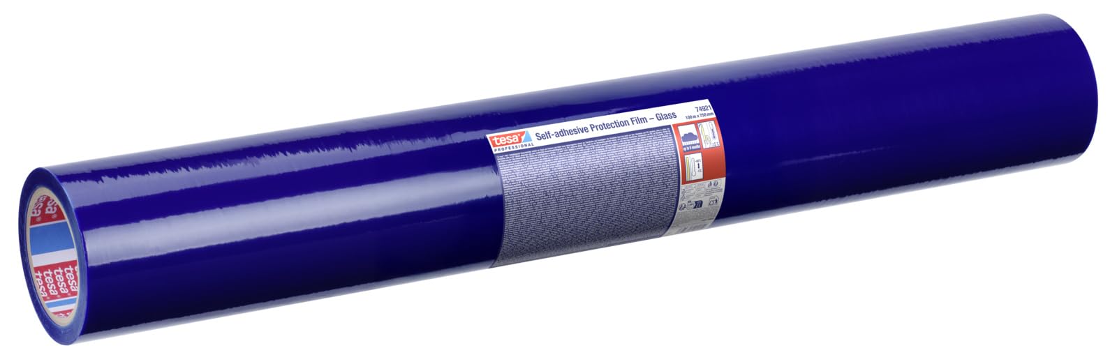 tesa lámina protectora autoadhesiva - protege contra el polvo y los arañazos, ideal para ventanas y espejos, reutilizable - rollo de 100 m x 75 cm, apto para uso en interiores y exteriores