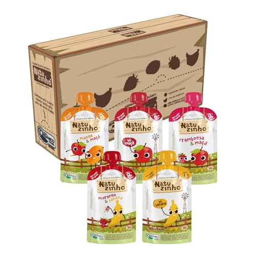 Natuzinho, Papinha Orgânica para Bebê, Kit com 5 Sabores (1 unida...