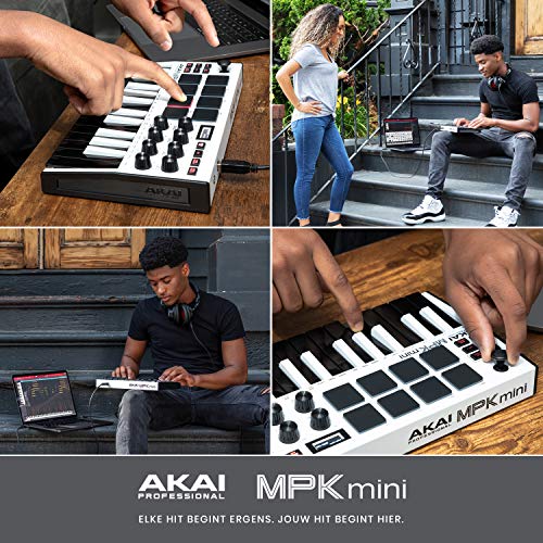 AKAI Professional MPK Mini MKIII - 25-toetsen USB MIDI Keyboard Controller met 8 lichtgevende drumpads, 8 draaiknoppen… - Image 8