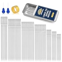 Large Eye Sewing Needles, 7 Size Sewing Sharp Needles for Handsewing