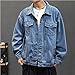 PETCDIM Mens Fashion Denim Jackets Casual Loose Fit Button Down Denim Trucker Jackets Big and Tall Long Sleeve Distressed Cowboys Jackets with Multiple Colors