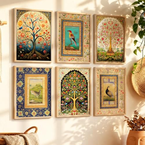Image of kotart Premium Digital Paintings with Frame for Home Decoration - Painting for Living Room Bedroom Office Room Decor - Painting for Wall Decoration - Pack of 6 (Art 4)