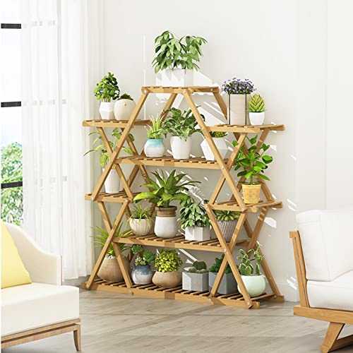 Support de support de plantes haut en bois durable : étagère de finition - 6