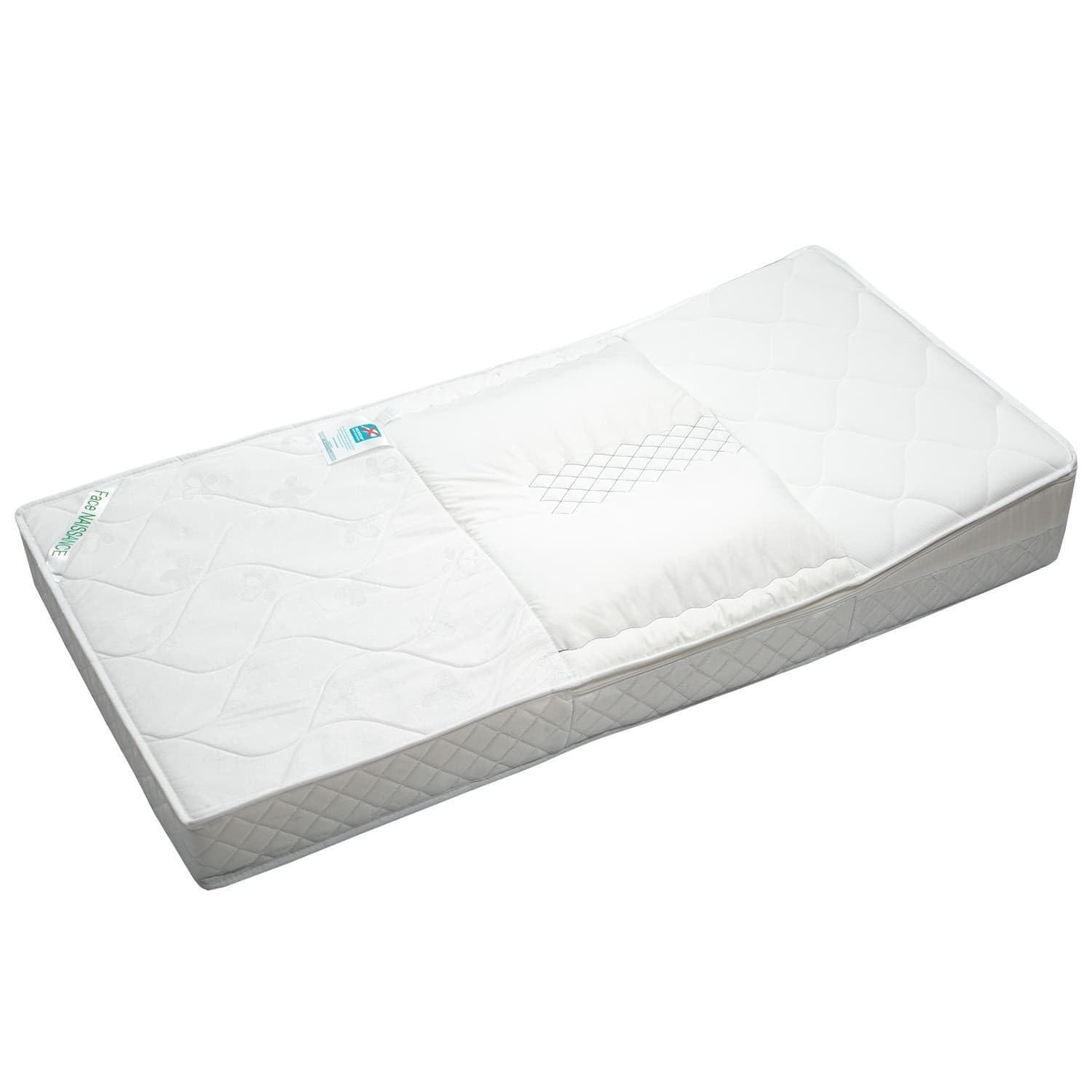 SEVIRA KIDS | Matelas Anti-Reflux avec plan Incliné et cale bébé amovible - Made in France - 70x140 cm 70x140 cm