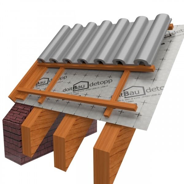 Unterspannbahn detopp 150 cm x 25 m 37,5 m² Diffusionsoffen Dachfolie wasserdicht