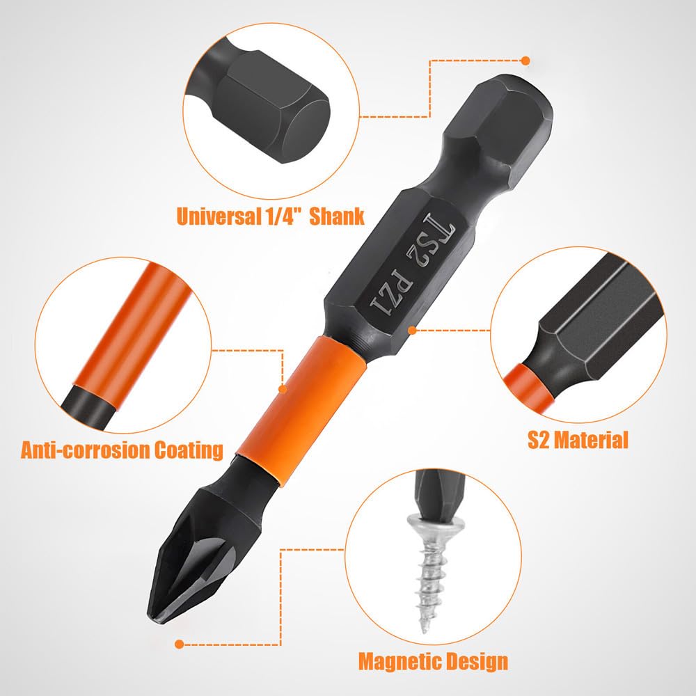 Saipor 10 Pièces 50mm Embout Visseuse A Choc, Embouts De